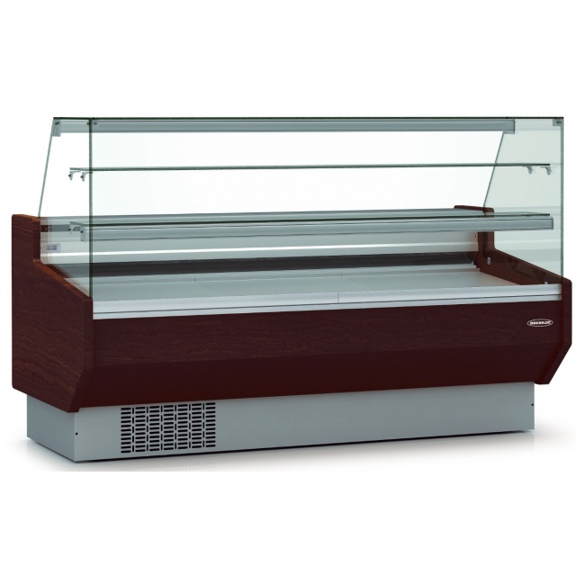 Vitrina frigorifica expunere DOCRILUC VEPD-9-10-RR cu rezerva, geam dublu plat, 1 usa, potenta frigorifica 493 W, -1°/+5°C