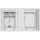 Aragaz Lofra RBI66MFT/CI, 60x60 cm, gaz, 4 arzatoare, grill, aprindere electronica, timer, crem