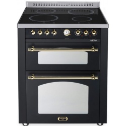 Aragaz Lofra Dolcevita70 RNMUD76MFTE/4I, 70x60cm, 5 zone de inductie, 2 cuptoare electrice, grill electric, timer, negru