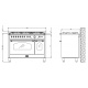 Aragaz Lofra RBI66MFT/CI, 60x60 cm, gaz, 4 arzatoare, grill, aprindere electronica, timer, crem