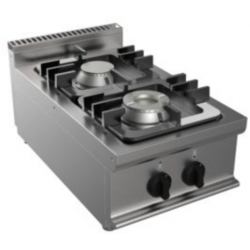 Aragaz profesional gaz CASTA P7/CUPG2BB.2M cu 2 arzatoare 350x700x305h