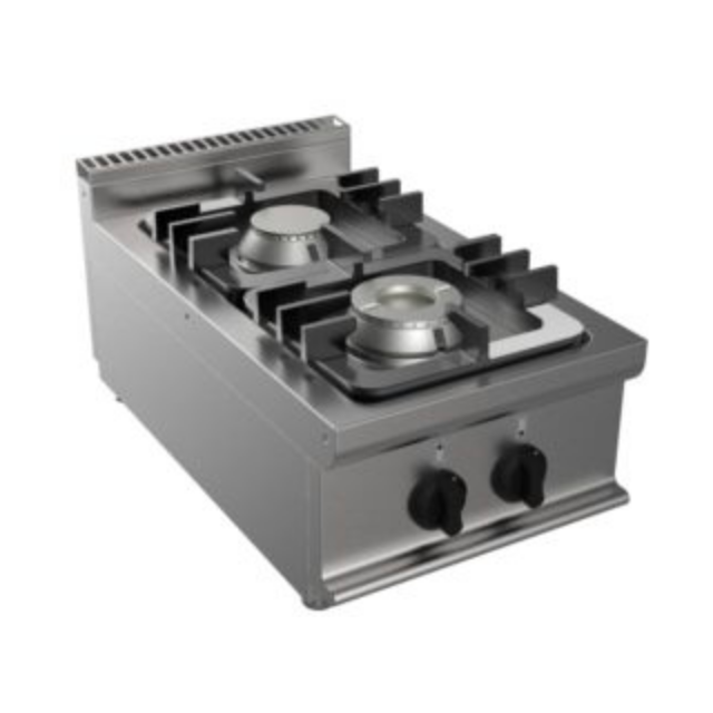 Aragaz profesional gaz CASTA P7/CUPG2BB.2M cu 2 arzatoare 350x700x305h