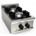Aragaz profesional gaz CASTA P7/KUPG2BB.1M1G cu 2 arzatoare 400x700x305h