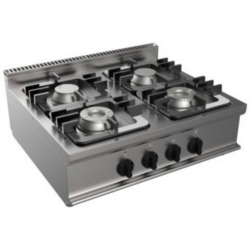 Aragaz profesional gaz CASTA P7/CUPG4BB.4M cu 2 arzatoare 400x700x305h