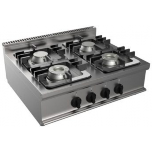 Aragaz profesional gaz CASTA P7/CUPG4BB.4M cu 2 arzatoare 400x700x305h