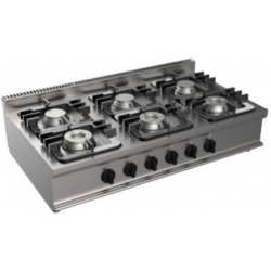 Aragaz pe gaz CASTA Easy 700 cu 6 arzatoare E7/CUPG6BB.6M 1050x700x270h