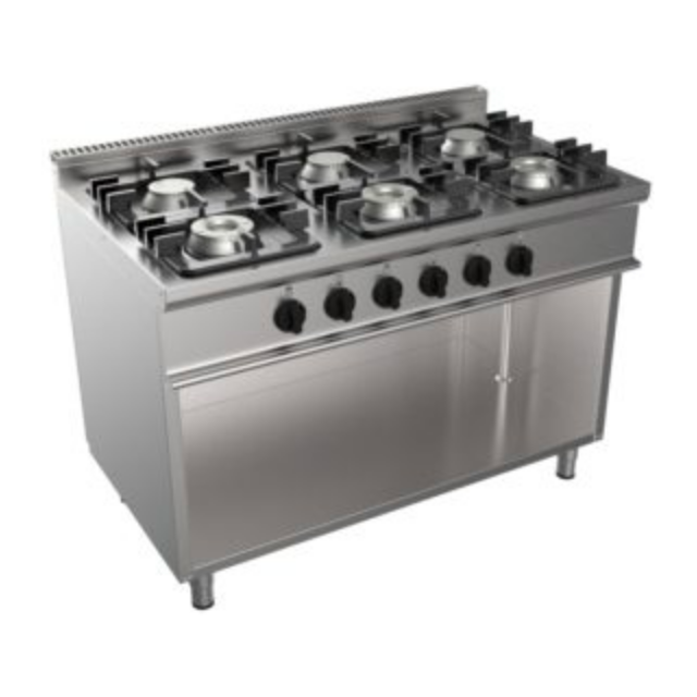 Aragaz pe gaz CASTA Easy 700 cu 6 arzatoare E7/CUPG6BA.3M3G 1050x700x850h