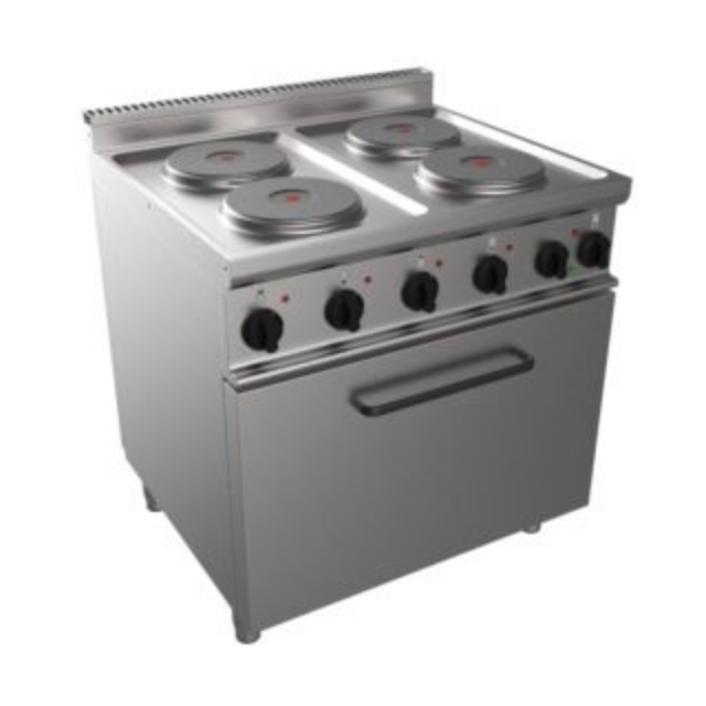 Aragaz profesional electric cu cuptor electric CASTA Easy 700 E7/CUET4LE 800x700x850h