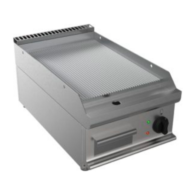 Gratar electric Casta Easy 700 E7/KTE1BBRK cu placa striata 400x700x270h