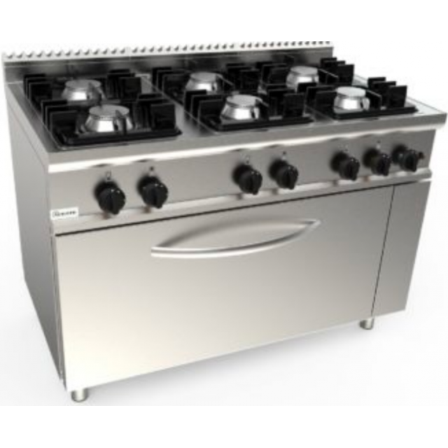 Aragaz cu cuptor pe gaz Casta Lady 700 L7/KUPG6FM.6M 1200x700x850h