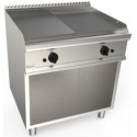 Masina de gatit pe gaz cu placa neteda/canelata si cromata CASTA L7/KTG2BAMC 800x700x850h