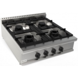 Aragaz profesional pe gaz CASTA L9/CUG4BB.2P1M1G 800x900x270h