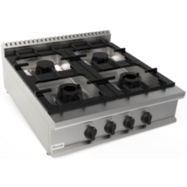 Aragaz profesional pe gaz CASTA L9/CUG4BB.2P1M1G 800x900x270h