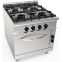 Aragaz profesional pe gaz CASTA L9/CUG4LE.2P1M1G 19.9 kW 800x900x850h