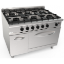 Aragaz profesional pe gaz CASTA L9/CUG6LN.1P2M3G 45.3 kW 1200x900x850h