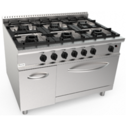Aragaz profesional pe gaz CASTA L9/CUG6LN.6G 52.3 kW 1200x900x850h