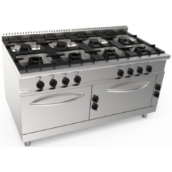 Aragaz profesional pe gaz CASTA L9/CUG8FFE.2P2M4G 47,6 kW 1600x900x850h
