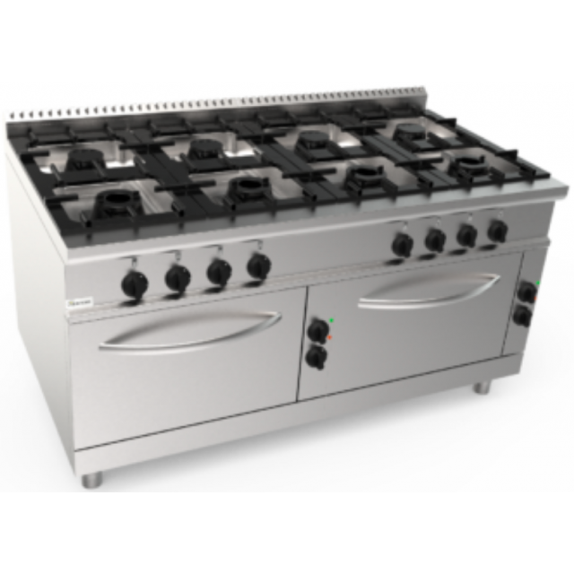 Aragaz profesional pe gaz CASTA L9/CUG8FFE.2P2M4G 47,6 kW 1600x900x850h
