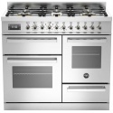 Aragaz Bertazzoni Profesional PRO1006MFETXT, 100x60 cm, gaz, 6 arzatoare, 3 cuptoare electrice, inox