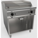 Gratar din piatra de lava pe gaz CASTA L9/BS2BA suprafata canelata 800x900x850h