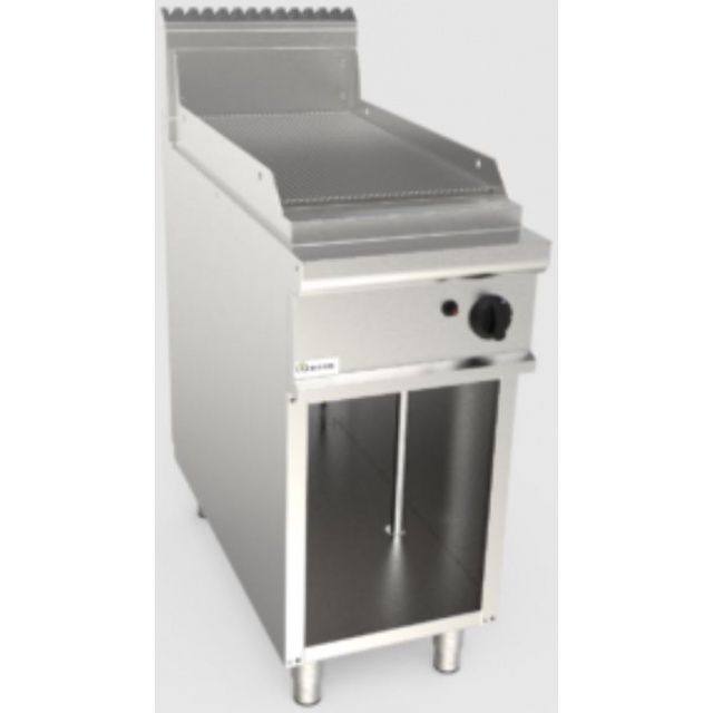 Plita profesionala pe gaz CASTA L9/FTG2BARC suprafata canelata 400x900x850h
