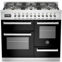Aragaz Bertazzoni Profesional PRO1006MFETNET, 100x60 cm, gaz, 6 arzatoare, 3 cuptoare electrice, negru