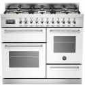 Aragaz Bertazzoni Profesional PRO1006MFETBIT, 100x60 cm, gaz, 6 arzatoare, 3 cuptoare electrice, alb
