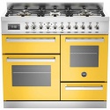 Aragaz Bertazzoni Profesional PRO1006MFETGIT, 100x60 cm, gaz, 6 arzatoare, 3 cuptoare electrice, galben