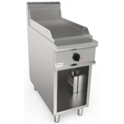 Aragaz profesional electric CASTA L9/FTE2BARC suprafata canelata si cromata 400x900x850h