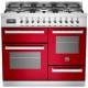 Aragaz Bertazzoni Profesional PRO1006MFETART, 100x60 cm, gaz, 6 arzatoare, 3 cuptoare electrice, portocaliu
