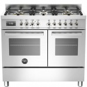 Aragaz Bertazzoni Profesional PRO1006MFEDXT, 100x60 cm, gaz, 6 arzatoare, 2 cuptoare electrice, inox
