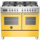Aragaz Bertazzoni Profesional PRO1006MFEDBIT, 100x60 cm, gaz, 6 arzatoare, 2 cuptoare electrice, alb