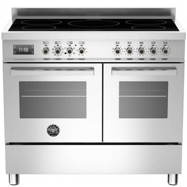 Aragaz Bertazzoni Profesional PRO1006MFEDVIT, 100x60 cm, gaz, 6 arzatoare, 2 cuptoare electrice, visiniu