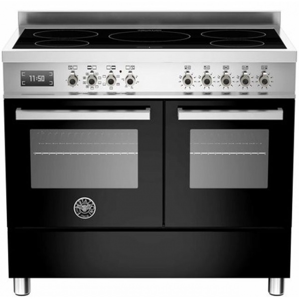 Aragaz Bertazzoni Profesional PRO1005IMFEDXT, 100x60 cm, inductie, 5 zone gatit, 2 cuptoare electrice, inox