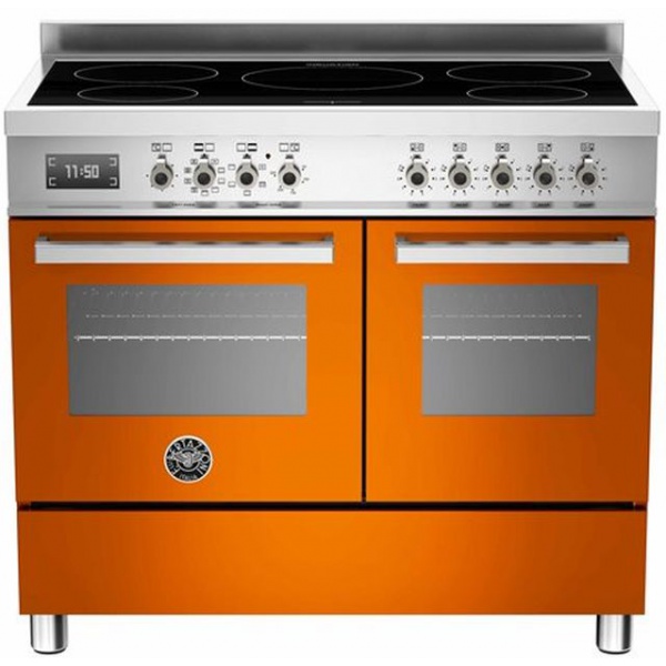 Aragaz Bertazzoni Profesional PRO1005IMFEDGIT, 100x60 cm, inductie, 5 zone gatit, 2 cuptoare electrice, galben