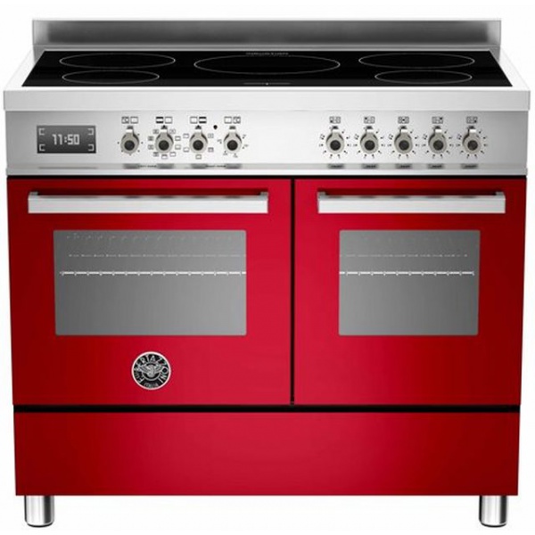 Aragaz Bertazzoni Profesional PRO1005IMFEDART, 100x60 cm, inductie, 5 zone gatit, 2 cuptoare electrice, portocaliu