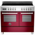 Aragaz Bertazzoni Profesional PRO1005IMFEDVIT, 100x60 cm, inductie, 5 zone gatit, 2 cuptoare electrice, visiniu