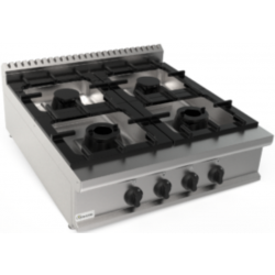 Aragaz profesional pe gaz CASTA LQ/CUG4BB.2P1M1G 19,9 kW 800x900x270h