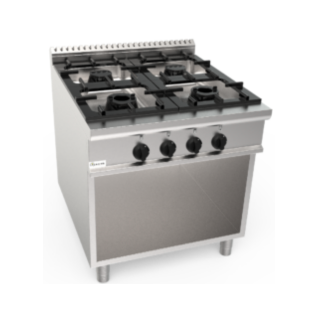 Aragaz profesional pe gaz CASTA LQ/CUG4BA.1P1M2G 23,8kW 800x900x850h