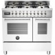 Aragaz Bertazzoni Profesional PRO906MFEDNET, 90x60 cm, gaz, 6 arzatoare, 2 cuptoare electrice, negru