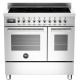 Aragaz Bertazzoni Profesional PRO1005IMFEDXT, 100x60 cm, inductie, 5 zone gatit, 2 cuptoare electrice, inox