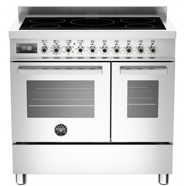 Aragaz Bertazzoni Profesional PRO1005IMFEDXT, 100x60 cm, inductie, 5 zone gatit, 2 cuptoare electrice, inox