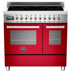 Aragaz Bertazzoni Profesional PRO905IMFEDART, 90x60 cm, inductie, 5 zone gatit, 2 cuptoare electrice, portocaliu