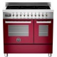 Aragaz Bertazzoni Profesional PRO905IMFEDROT, 90x60 cm, inductie, 5 zone gatit, 2 cuptoare electrice, rosu