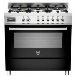 Aragaz Bertazzoni Profesional PRO906MFESXT, 90x60 cm, gaz, 6 arzatoare, cuptor electric, inox
