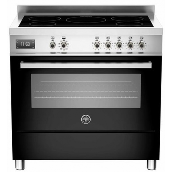 Aragaz Bertazzoni Profesional PRO905IMFESXT, 90x60 cm, inductie, 5 zone gatit, cuptor electric, inox