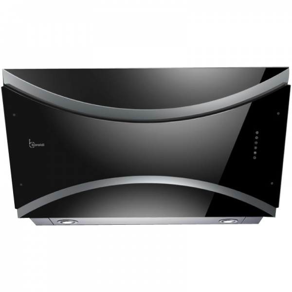 Hota design Baraldi Queen 01QUE090BL70, 90 cm, 700 m3/h, sticla neagra