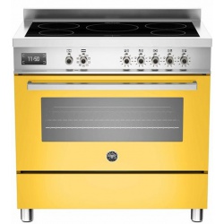 Aragaz Bertazzoni Profesional PRO905IMFESBIT, 90x60 cm, inductie, 5 zone gatit, cuptor electric, alb