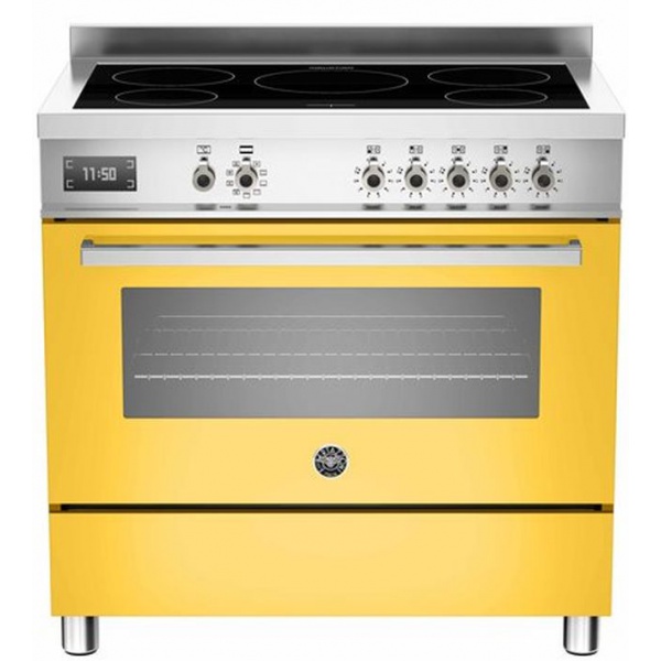 Aragaz Bertazzoni Profesional PRO905IMFESBIT, 90x60 cm, inductie, 5 zone gatit, cuptor electric, alb