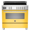 Aragaz Bertazzoni Profesional PRO905IMFESGIT, 90x60 cm, inductie, 5 zone gatit, cuptor electric, galben